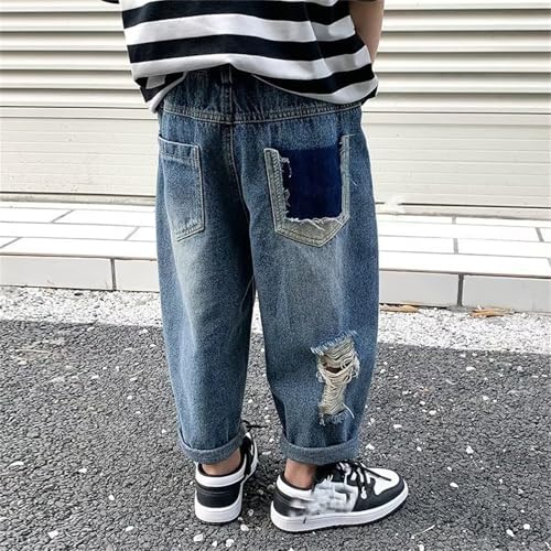 Stylish Boys Ripped Jeans Pants for Casual and Outdoor Activities Versatile Denim Bottoms for Everyday Wear Comfy3