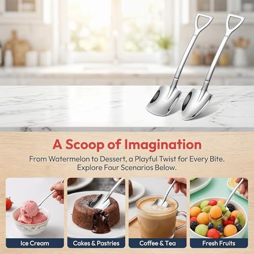 Miniatura 7 de 8 Cucharas De Sandía De Acero Inoxidable, Cuchara De Frutas Y Cucharas De Postre, Utensilios De Cocina De Grado 304, Aptas Para Lavavajillas Y Resistentes Al Deslustre