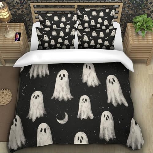 Housse de couette fantômes hypoallergénique pour lit simple d'adolescent - 5
