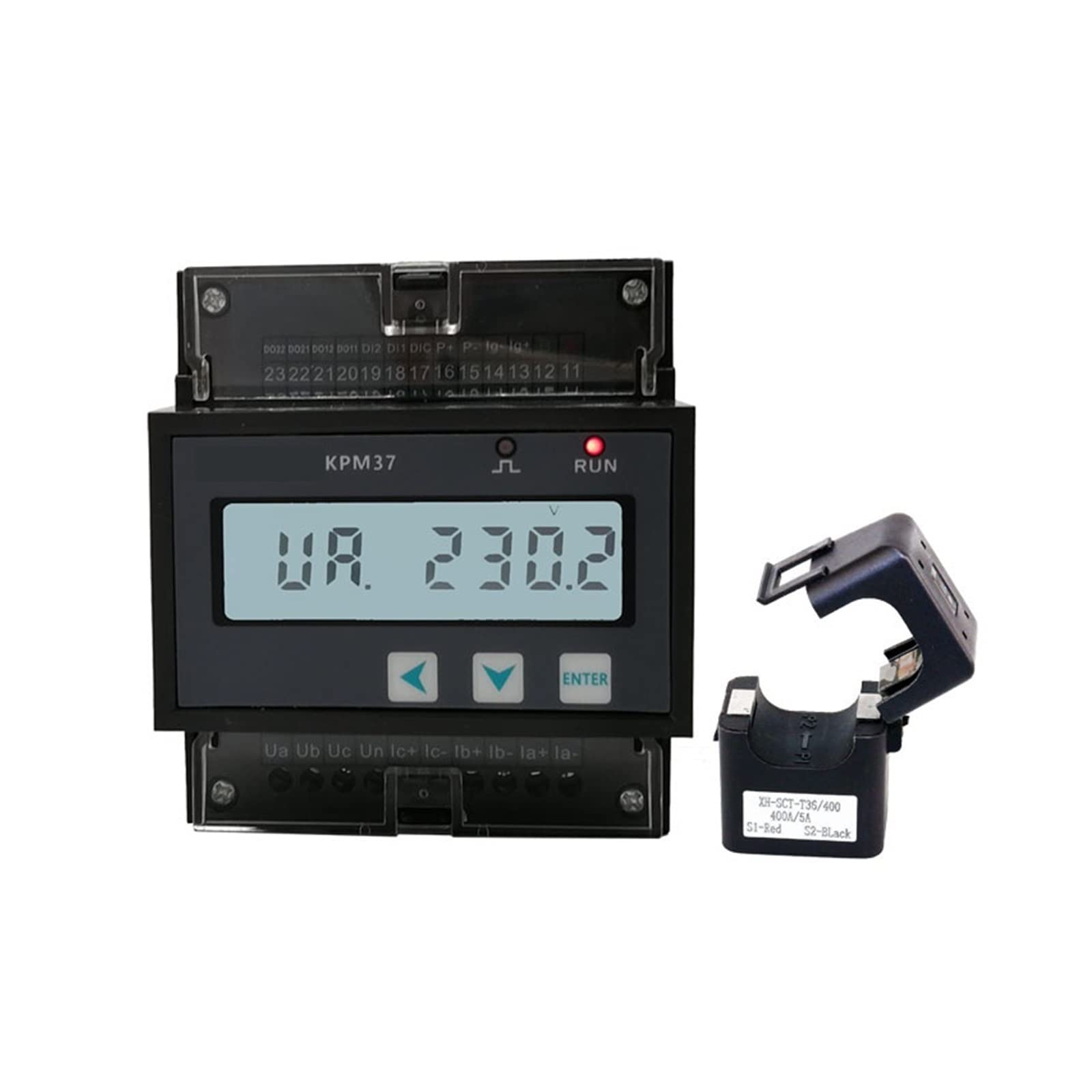 Medidor De Consumo Electrico, Instalación fácil medidor de energía eléctrica Inteligente inalámbrico Lora 433Mhz de Modbus de riel DIN de 3 Fases, Fácil de Instalar