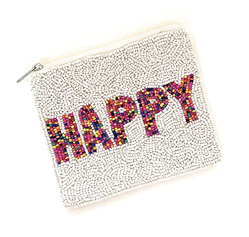 Happy Coin Purse Pouch, Coin Purse Pouch, Beaded Coin Purse, Cute Coin Purse, Beaded Purse, Summer Coin Purse, Best Friend Gift, Pouches, Boho Bags, Wallets For Her #TOP1