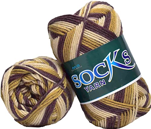 Image of M.G Enterprise Nylon Golden BrownKnitting Wool 500 Soft Yarn for Crochet, Art & Craft and Needle Knitting