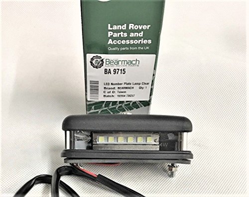 BEARMACH LED LICENSE NUMBER LAMP PLATE COMPATIBLE WITH LAND ROVER DEFENDER, PART # BA 9715 / BA9715