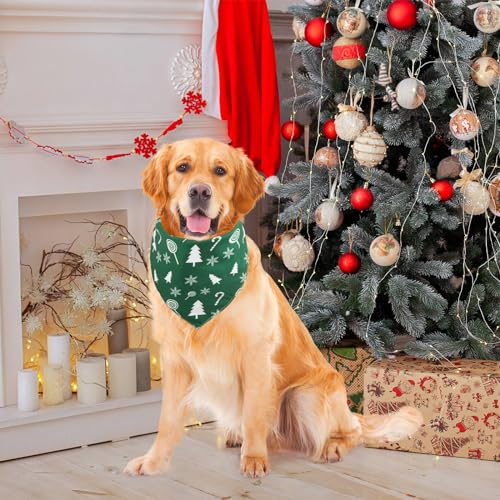 Gofshy 2 Pack Christmas Dog Bandanas, for Dog, Pet Scarf for Boy Girl, Holiday Bandana Bibs Handkerc