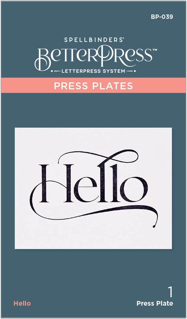 Spellbinders BP-039 Hello Press Plates from BetterPress Collection