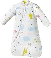 Vista 1 de XIFAMNIY 1.5 TOG Manta portátil para bebé, saco de dormir para niños pequeños, saco de dormir desmontable de manga larga para envolver 1.5T..