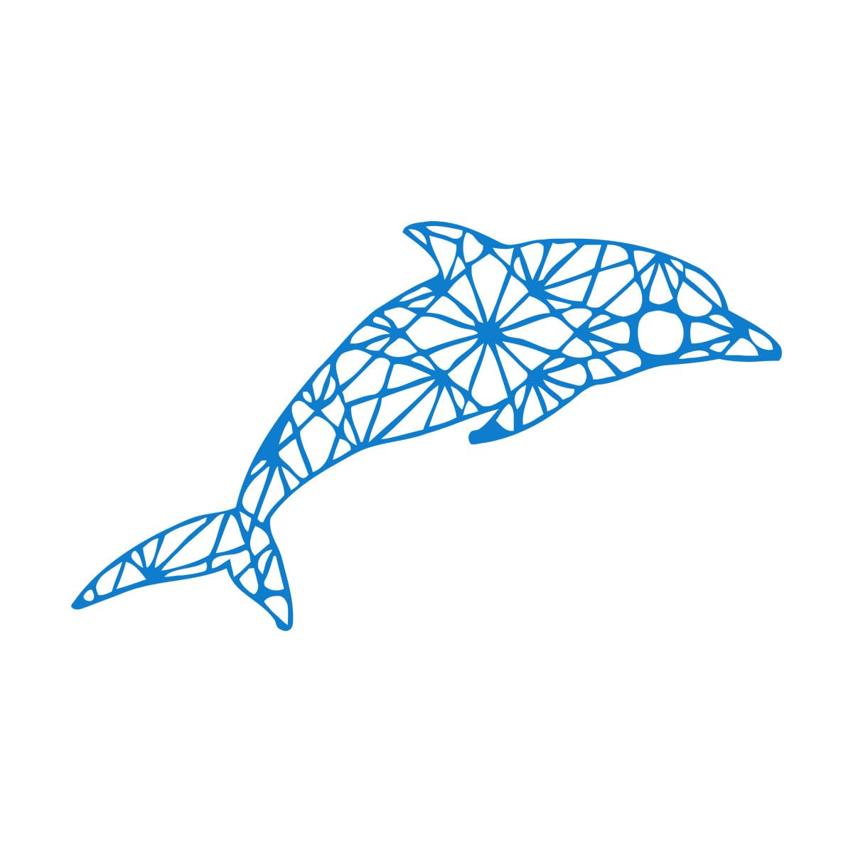 Geometric Dolphin Vinyl Wall Sticker Bedroom Nordic Wall Decals for Living Room Home Decor Nursery Art Murals Removable Small - 33x57cm