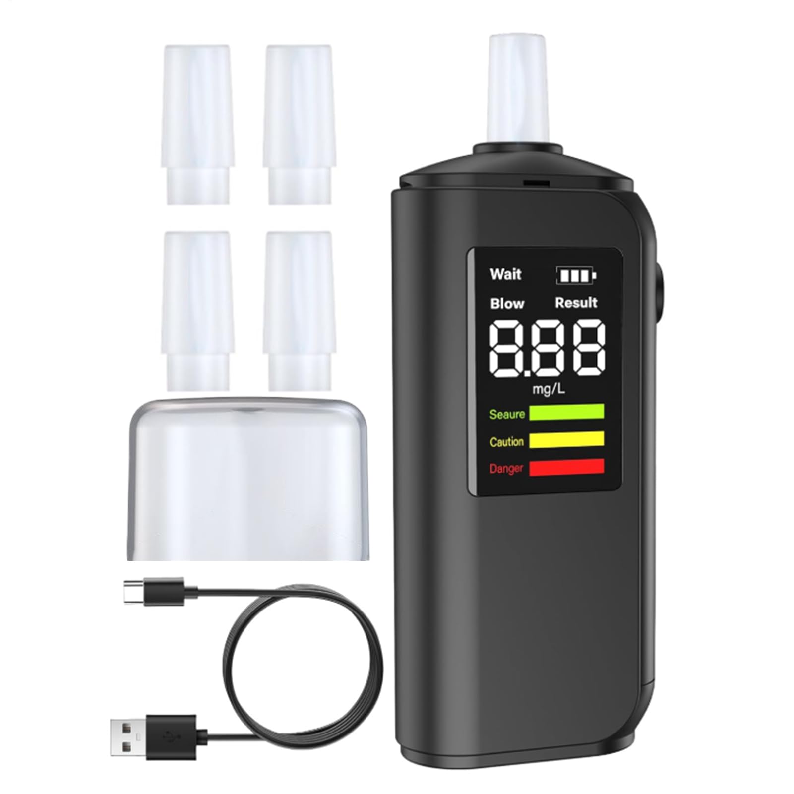 Éthylotest portable avec écran LED : testeur d'alcoolémie haute définition - 8