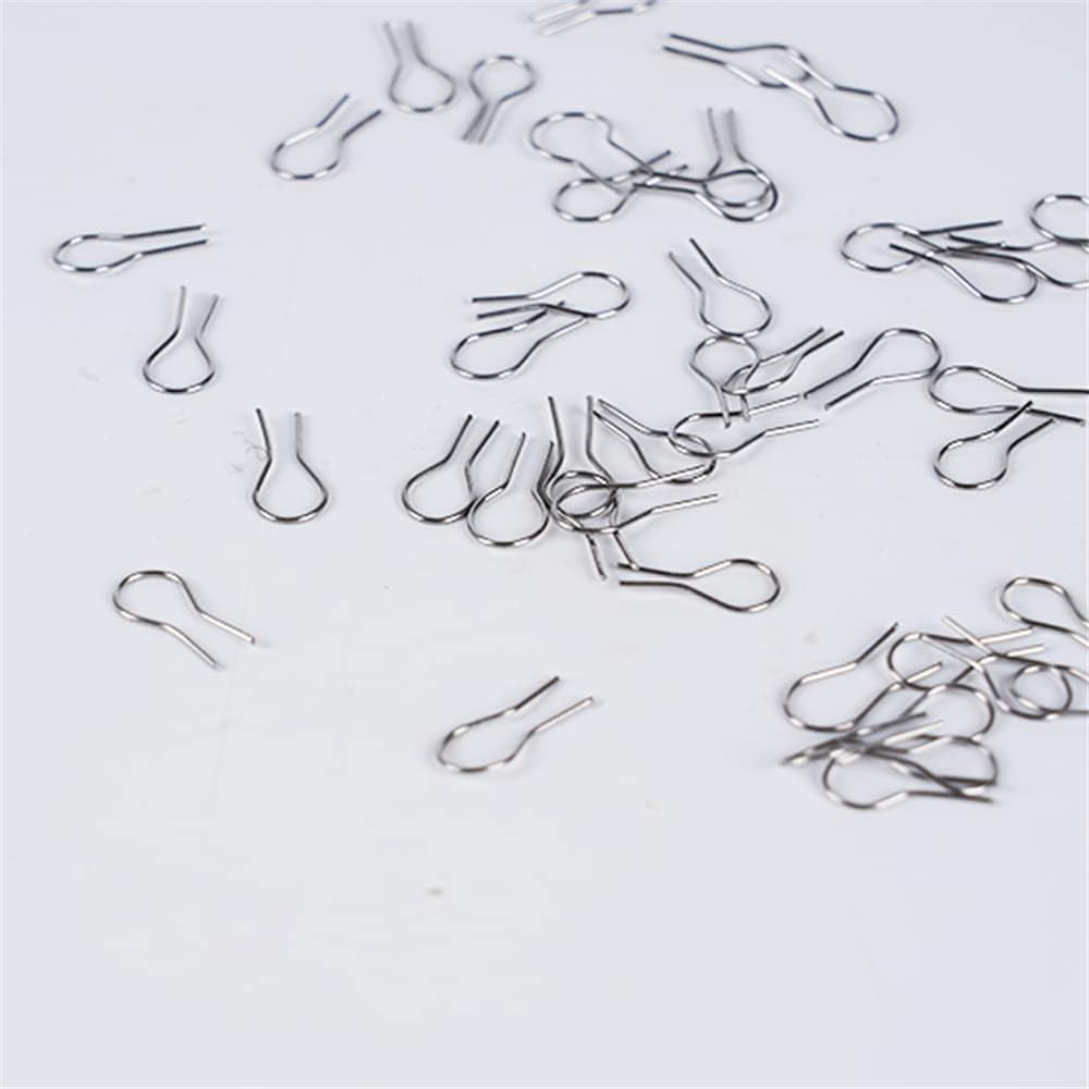 100pcs/set High Temperature Resistance Tungsten Wire Hanging Firing Hook Jump Rings Pottery Ornament Hanger U Shape Hooks (100)