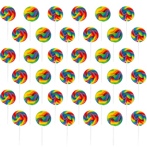 Mini Swirl Pop Rainbow Suckers (38 Individually Wrapped Lollipops) Party Candy #TOP1