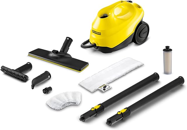 Kärcher Steam Cleaner SC 3 EasyFix, steam pressure: max. 3.5 bar, heating time: 30 s, power: 1900 W, surface power: 75 m², tank: 1 l, with descaling cartridge, floor cleaning kit and nozzles