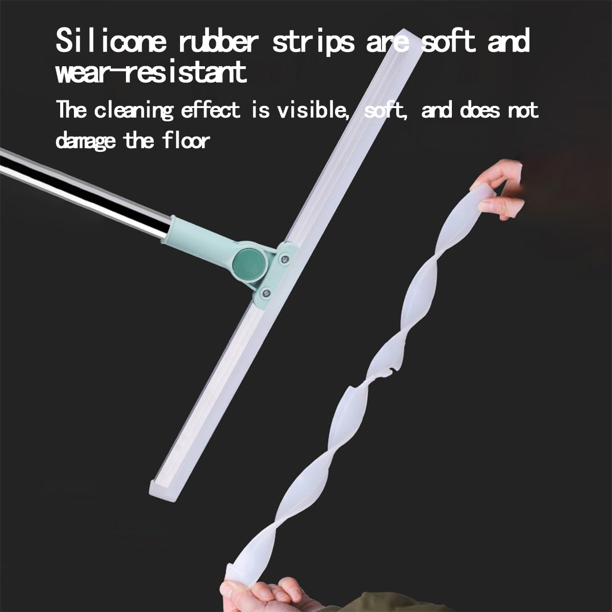 Magic Scrub Broom, Magic Broom Sweeper 3 w 1, wielofunkcyjna silikonowa szczotka do usuwania sierści zwierząt, nadaje się do gładkich podłóg, dywanów (50 cm)