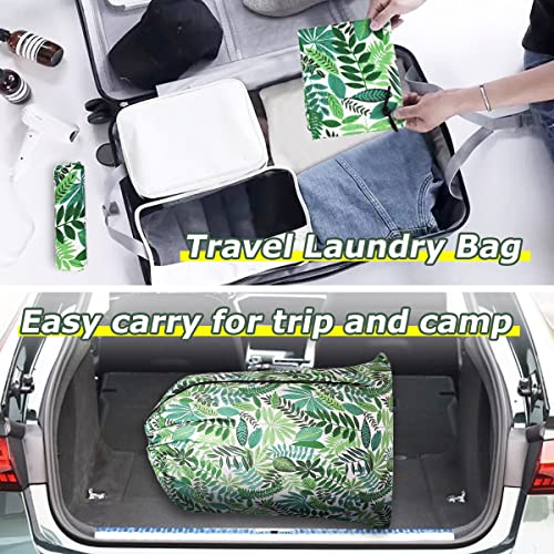 Zhmaibdm Large Laundry Bag With Handles, Washable Large Dirty Clothes, Drawstring Organizer Bag, Fit Hamper Basket Camp Travel Home College Dorm, 26X36 Inch, Green #TOP3