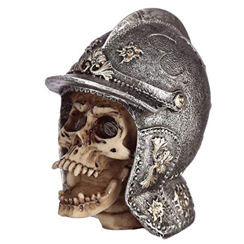 Image of EliteKoopers 1 Pcs Gothic Skull in Medieval Helmet Ornament For Decoration Novelty Gift Item