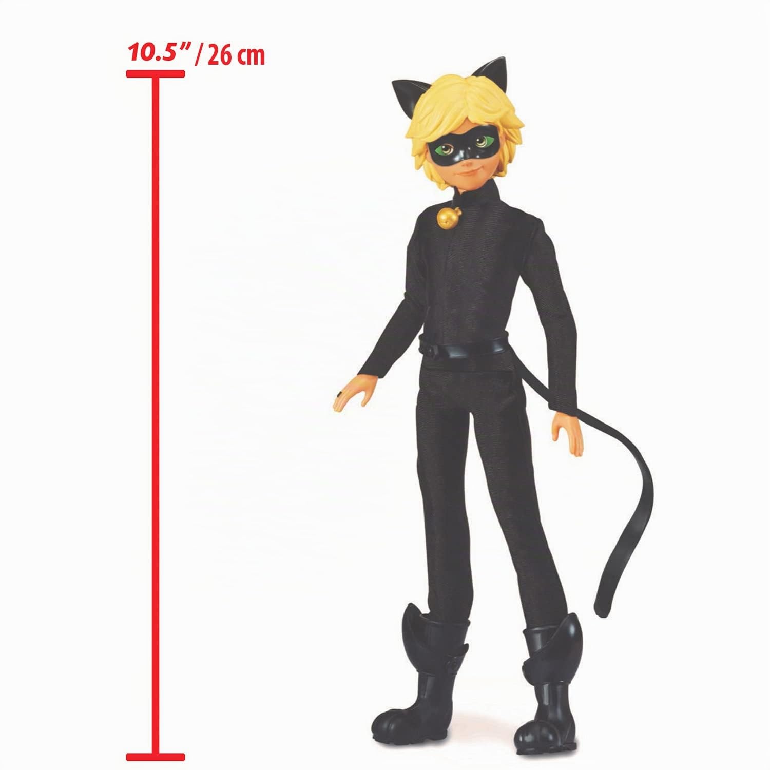BANDAI - Miraculous - Bambola Miraculous Chat Noir e Adrien - manichino 26 cm e i 2 costumi - Giocattolo Bambola supereroe articolata - Giocattolo per bambini 4 anni e + - P50356