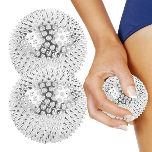 Pelota de mano – Masajeador de espinas magnético para terapia de acupuntura, superficie densa de la columna vertebral para relajarse, ayuda de masaje estimulante, 1 par de bolas para apretar las