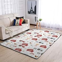 Watercolor Farm Animals Life Area Rugs Funny Barn Chicken Pig Windmill Tractor Truck Floor Mats Farmhouse Throw Carpets for Kids Nursery Bedroom Living Room Bathroom Kitchen Laundry Playmat 20x32inch