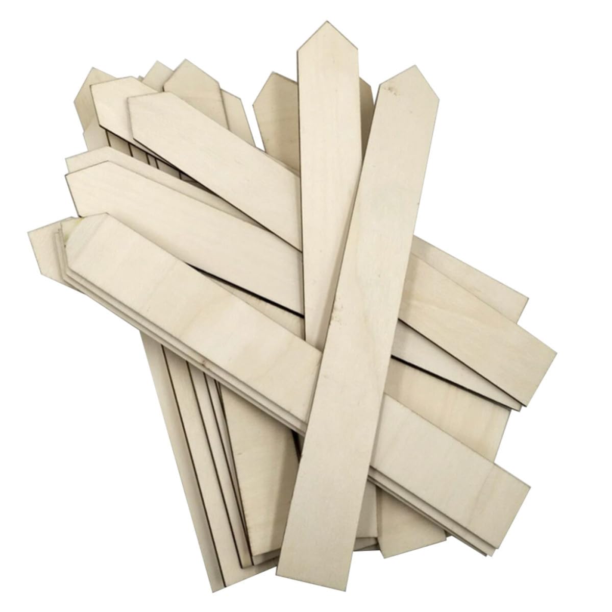 100 Pièces Étiquettes de Jardin en Bois Rustique 24x3 Cm, Longues Bandes Solide pour Plantes, Décoratives, pour Maison et Jardin