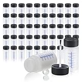 Lichamp Touch Up Paint Container, 50-Piece 2 oz Paint Touch Up Bottles with Brush, 2 Ounce (60ml) A250TP