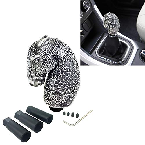 Arenbel 5" Weighted Gear Shift Grip Knobs Horse Head Shape Car Speed Shifter Stick Lever Handle Fit Most Manual Auto Vehicles #TOP5