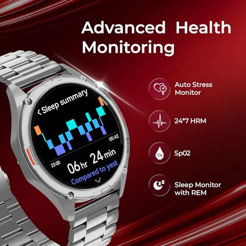 Image of Fastrack Marvellous FX1 1.43 inch AMOLED Smart Watch with SpO2 Monitoring, Sleep & Mood Tracking, Bluetooth Calling, AI Voice Assistant, Alloy Case - Smartwatch for Men & Women (Rose Gold)