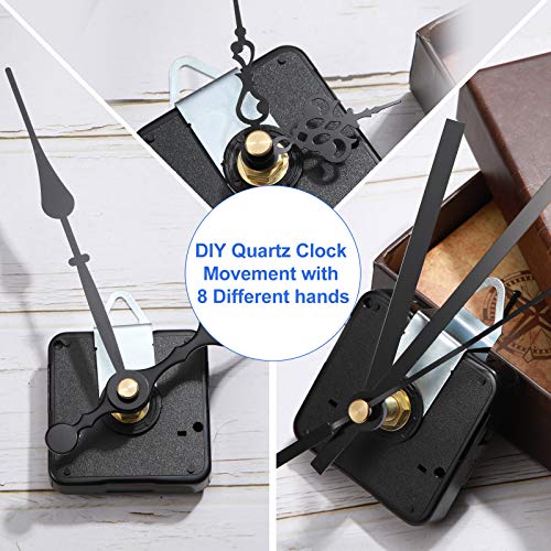 4 Pieces Quartz Diy Wall Clock Movement Mechanism Battery Operated Clock Motor Kit With 6 Sets Of Hands (0.5 Inch/ 13 Mm, Black, Red) #TOP3