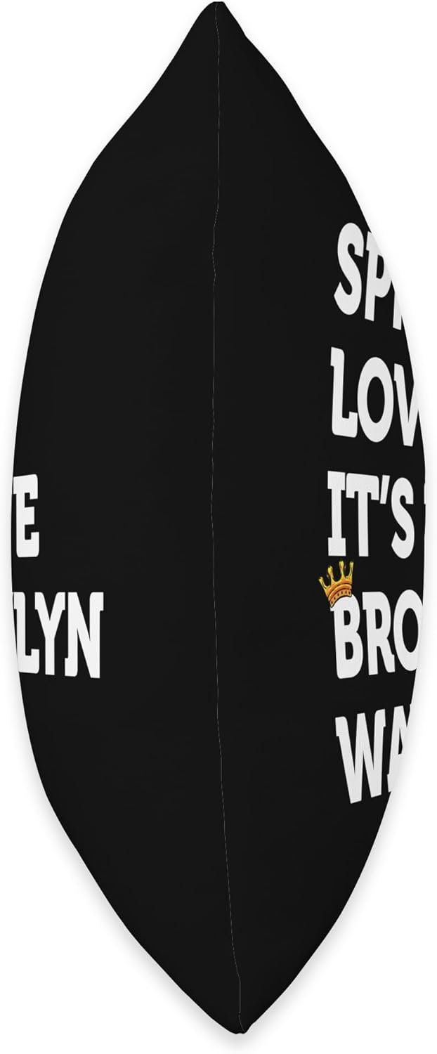 Spread love. It's the Brooklyn Way NYC Lovers Spread Love Way NYC Brooklyn Lovers Fun Throw Pillow, 18x18, Multicolor