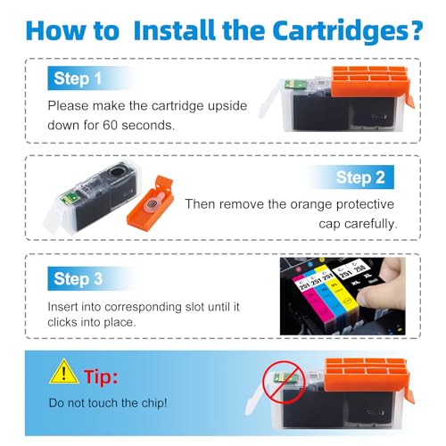 Image of CLI-251XL Black Ink Cartridges Replacement for Canon CLI-251 Compatible with PIXMA IX6820 MX920 IP8720 MG5520 MG5420 MG7520 MG7120 MG6320 IP7220 Printer (3 Black)