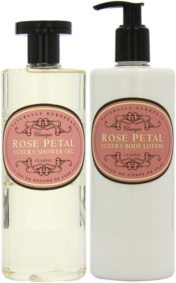 Naturally European Rose Petal Shower Gel & Body Lotion Duo Pack