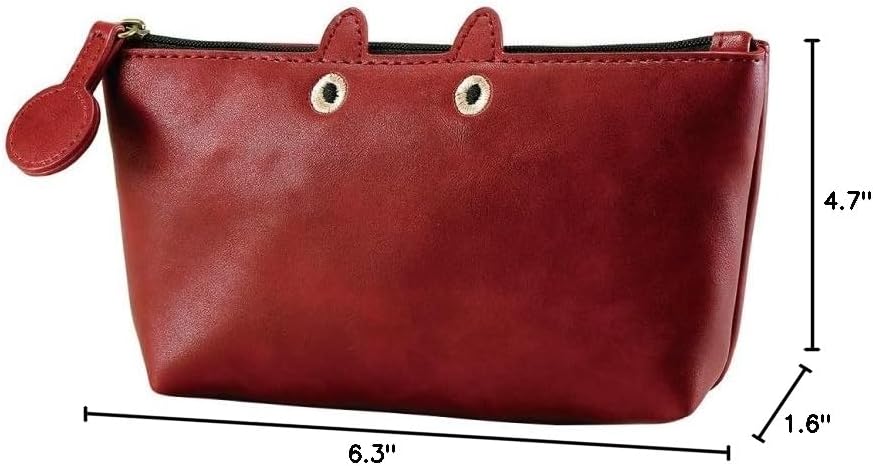 La Murise 5623-03 Pouch, Red, Size: Approx. Height 4.7 x Width 6.3 x Depth 1.6 inches (12 x 16 x 4 cm) (not Including The Ears)