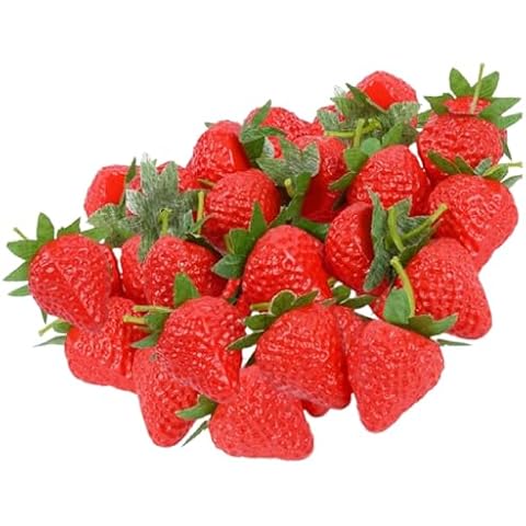 Fraises Artificielles HXHWKEN 20Pcs Cover