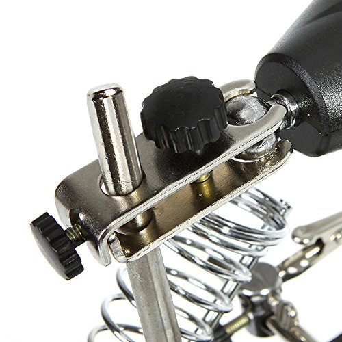 Lupa de mesa multifuncional 10X com 5 luzes LED Iluminação auxiliar Lente de três substituições múlt