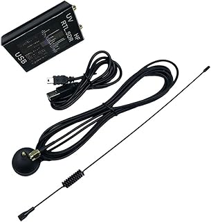 QUSALDSAL Radio Receiver 100KHz-1.7GHz Full Band UV HF RTL-SDR USB Tuner RTLSDR USB Dongle with RTL2832U R820T2 RTL SDR Receiver