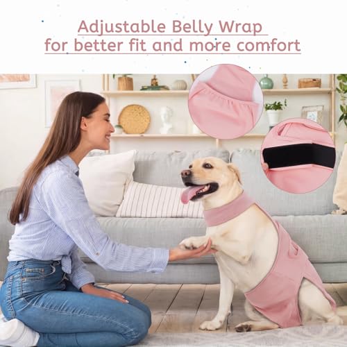 Image of Dog Diapers Female Reusable Washable Period Diaper with Suspender,Adjustable Dog Panties Anti-Harassment, Doggie Diapers for Incontinence, Heat Cycles, or Senior Dogs（XS-XL）