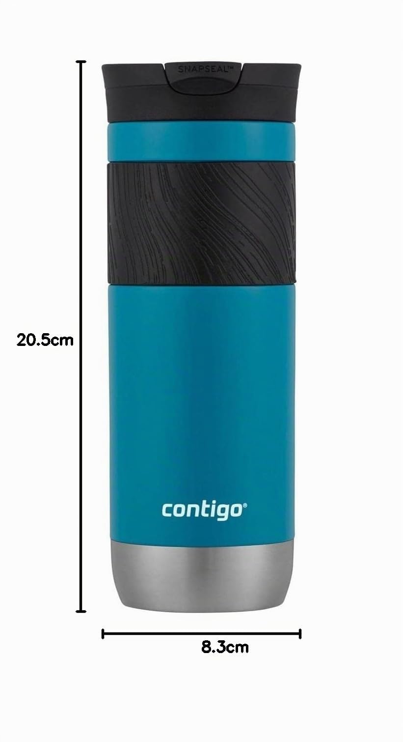 Contigo Byron 2.0 Isolierbecher, Edelstahl, Snapseal-Verschluss, Reise-Kaffeetasse, 100% auslaufsicher, 590 ml