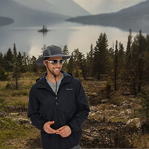 Tnffna Upf50+ Full Wide Brim Fishing Hat With Neck Flaps For Men Women, Sun Protection Outdoor Bucket Foldable Sunhat (Grey) #TOP6