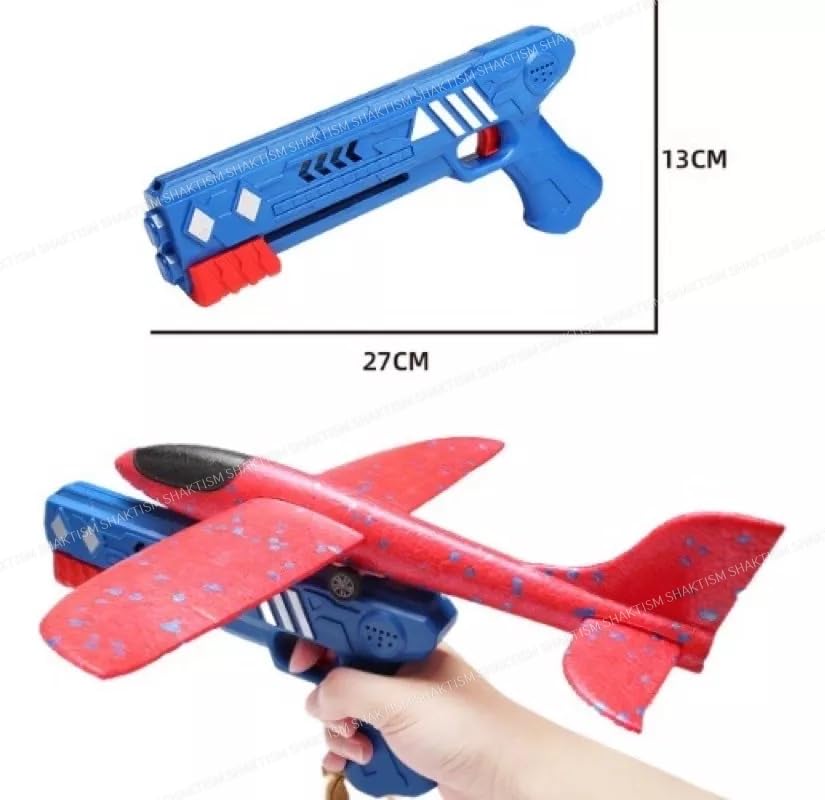 Image of SHAKTISM Airplane Launcher Toys, Flight Modes, Foam Plane with Launcher, Airplane Launcher Toys, Flight Mode Catapult Plane Toy for Kids,Throwing Foam Plane with Launcher One-Click Ejection