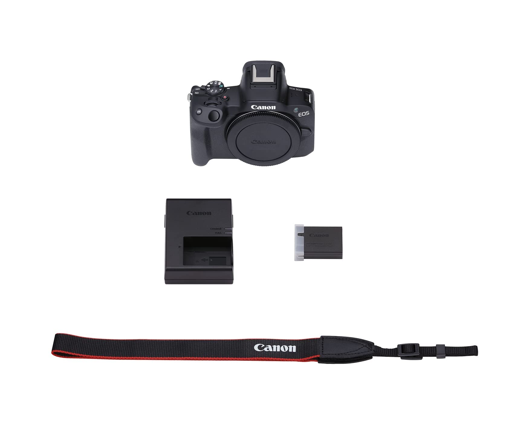 Canon EOS R50 Appareil Photo (Hybride APS-C 24M Pixels, 15 im/Sec, CMOS AF Dual Pixel, vidéo 4K/30p, WiFi) sans Objectif, Noir