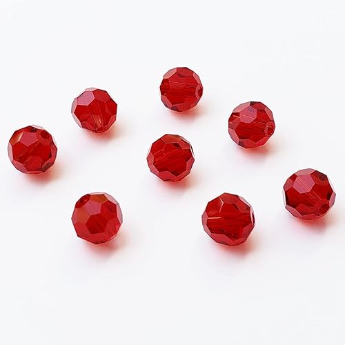 Chengmu Cuentas redondas de cristal de champán de plata de 0.315 in para hacer joyas, 300 piezas de cuentas espaciadoras esféricas facetadas de