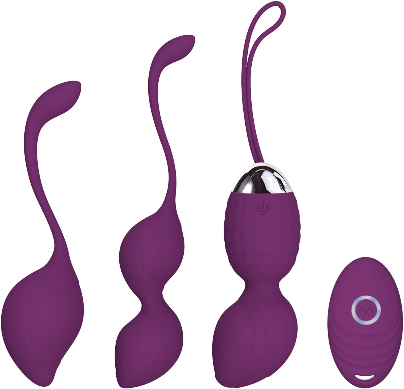 3 Kegel Balls for Women Tightening Exercise Set, Different Kegel Weights for Pelvic Floor Muscle, Pelvic Floor Trainer System for Beginners & Advance (Twisted-Purple)