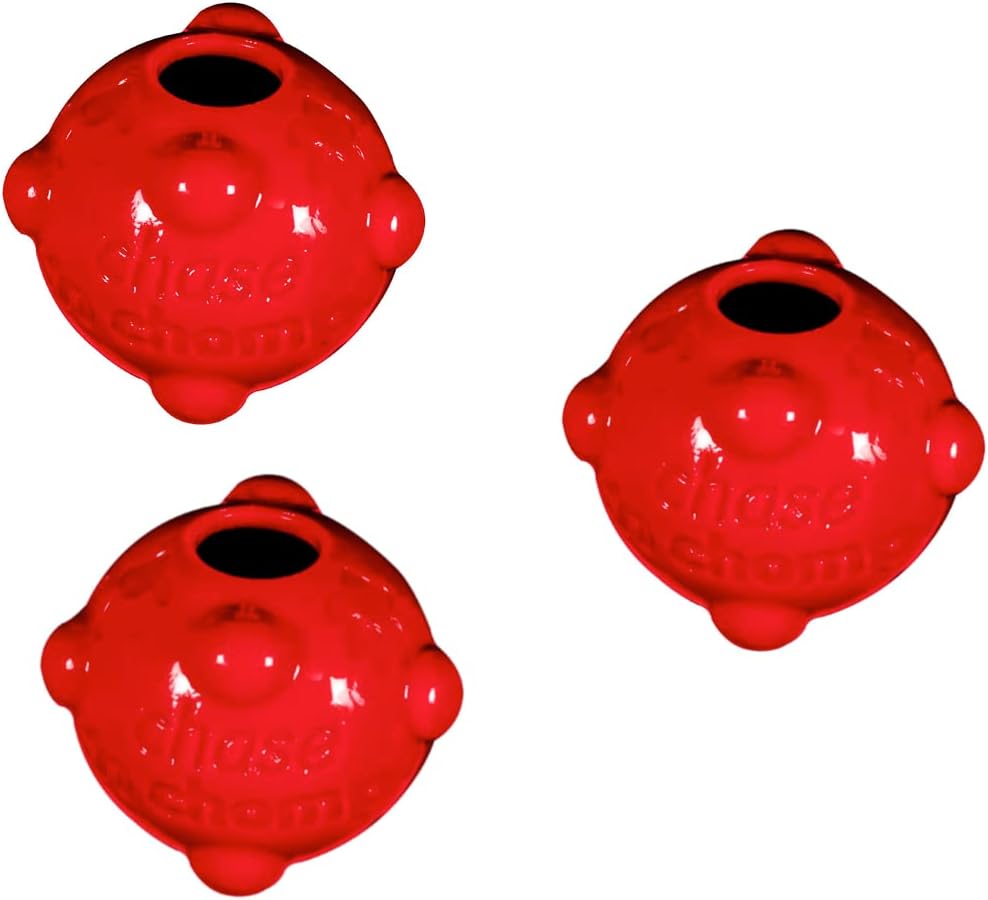 Chase ‘n Chomp Amazing Squeaker Ball Toy for Pets (Molecule 3 Pack)