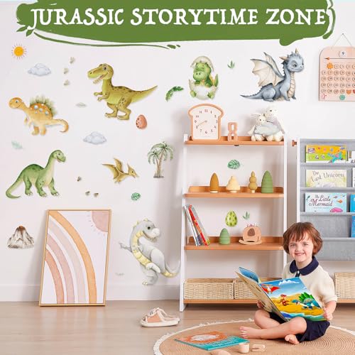 Vinilos de Dinosaurios Dayker para Paredes, Acuarela miniatura 5