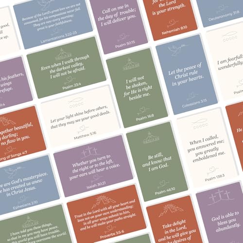 Obujopal 100 Pcs Prayer Card, Bible Verse Scripture Prayer Cards