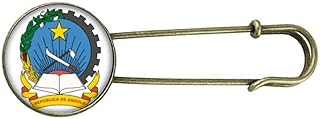 Luanda Angola National Emblem Retro Metal Brooch Pin Clip Jewelry