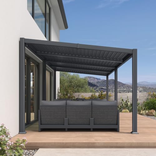 Purple Leaf 10x20 Lean-To Louvered Pergola