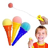 Toy Cubby Colorful Plastic Mini Ice Cream Cone Shooter - 12 Pieces