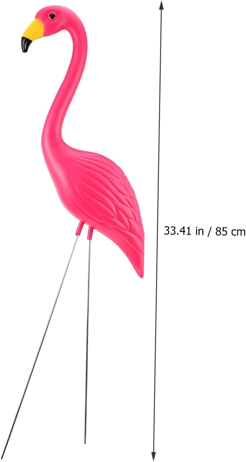2pcs Pink Flamingo Lawn Stakes Lifelike Garden Statues for Outdoor Decor for Housewarming Gifts and Photography Enhance Your Garden Charm