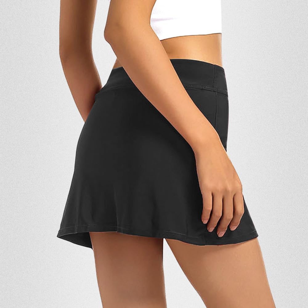 Jupe de Bain Femme Taille Haute Jupette Élégante avec Short Intégré Bas de Maillot de Bain pour Plage Piscine Été ou Sport