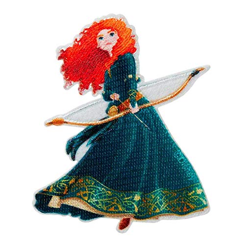 Mono Quick Disney Princesses Écusson thermocollant Ariel Vaiana Mulan Belle UVM (14084 - Merida)