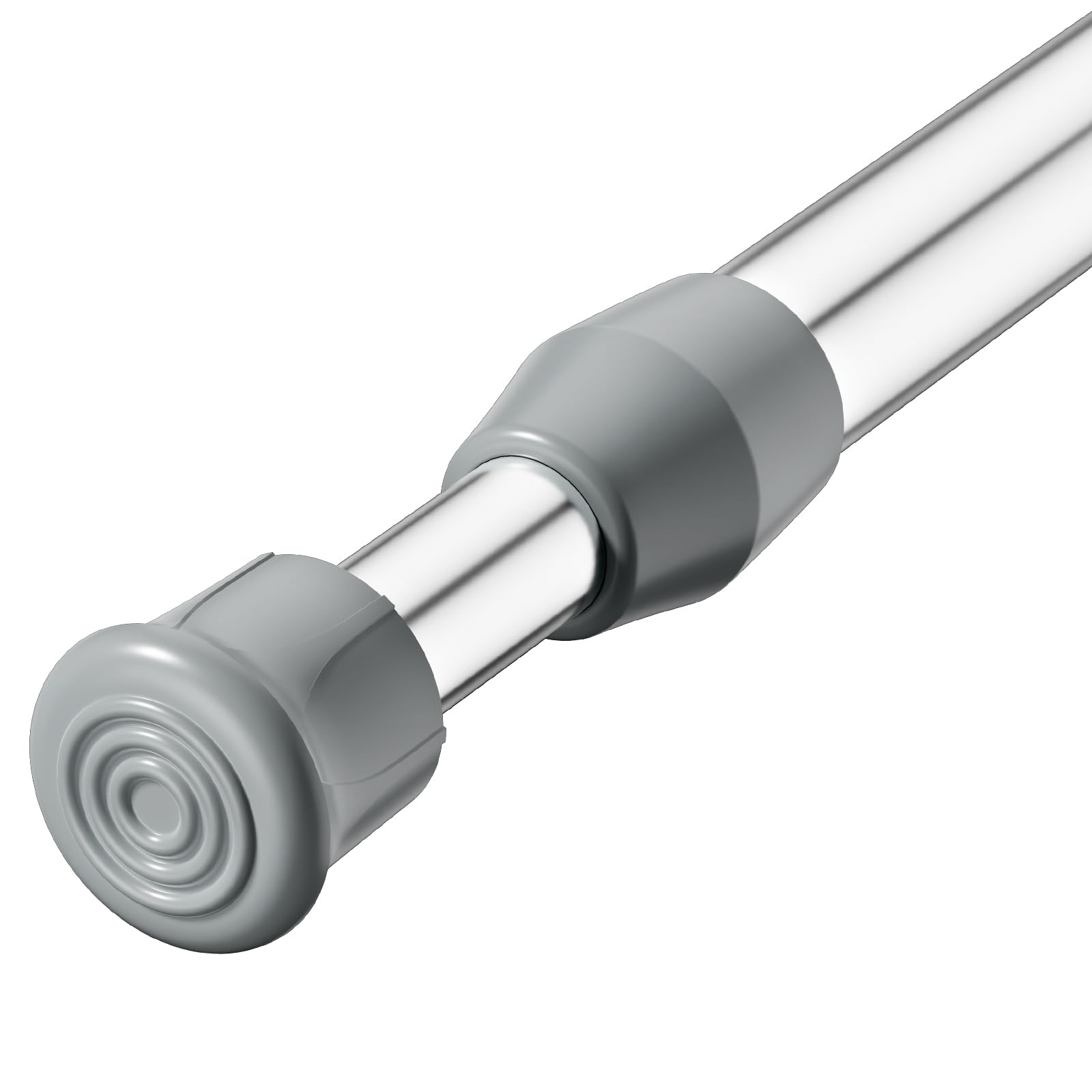 AIZESI Spring Tension Curtain Rod Short Tension Rods (Silver,12" to 19"-1Pcs)